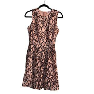Ultrapink Womens Sleeveless Lace Overlay Dress M Pink & Black